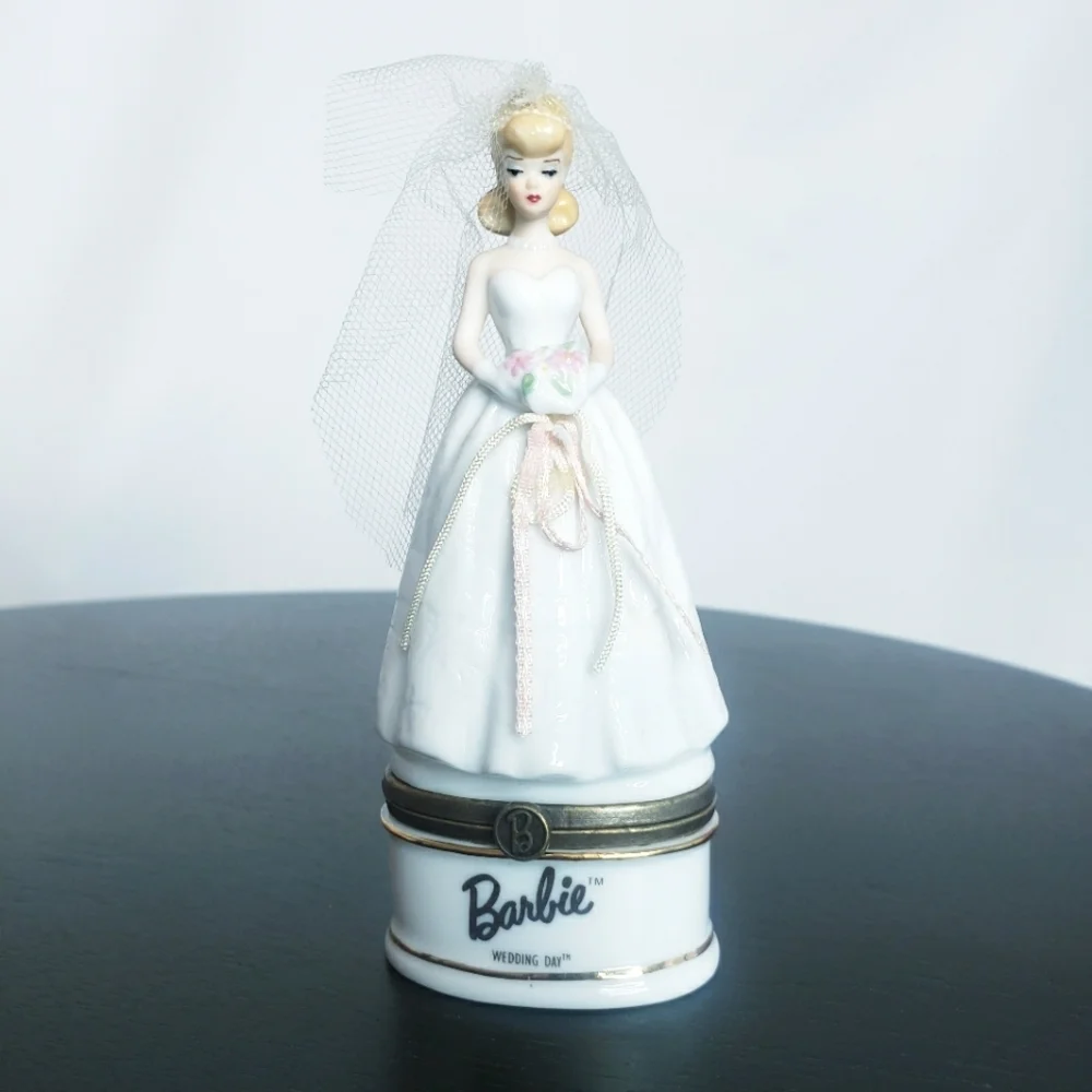 Wedding Day Barbie Porcelain Hinged Box PHB Midwest Trinket